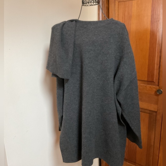 ZARA knit coat with scarf wool blend, Large - Picture 6 of 8